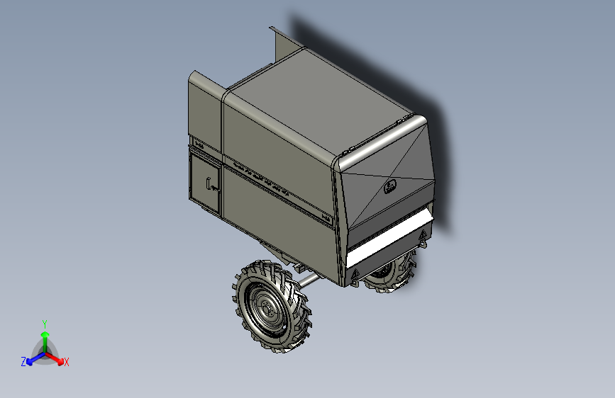 combine+harvester小型联合收割机3D数模图纸+STEP格式