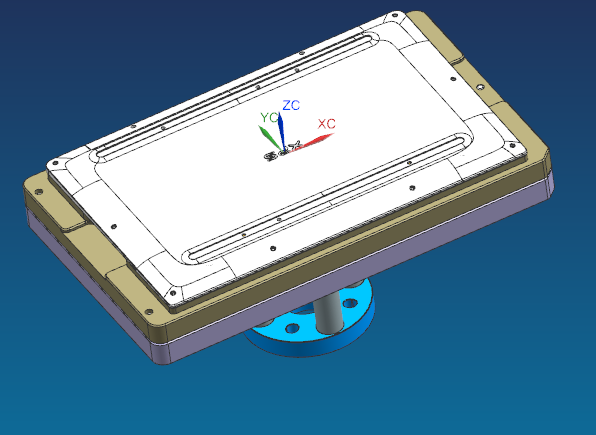 一款电脑D壳4.5轴铣斜螺丝孔工装治具模型