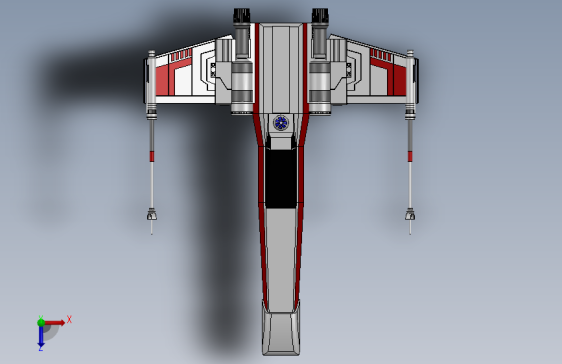 Xwing翼星际战斗机模型