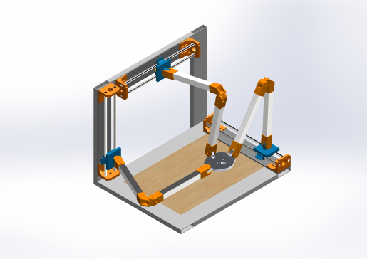 三轴机械结构3D图纸 Solidworks设计