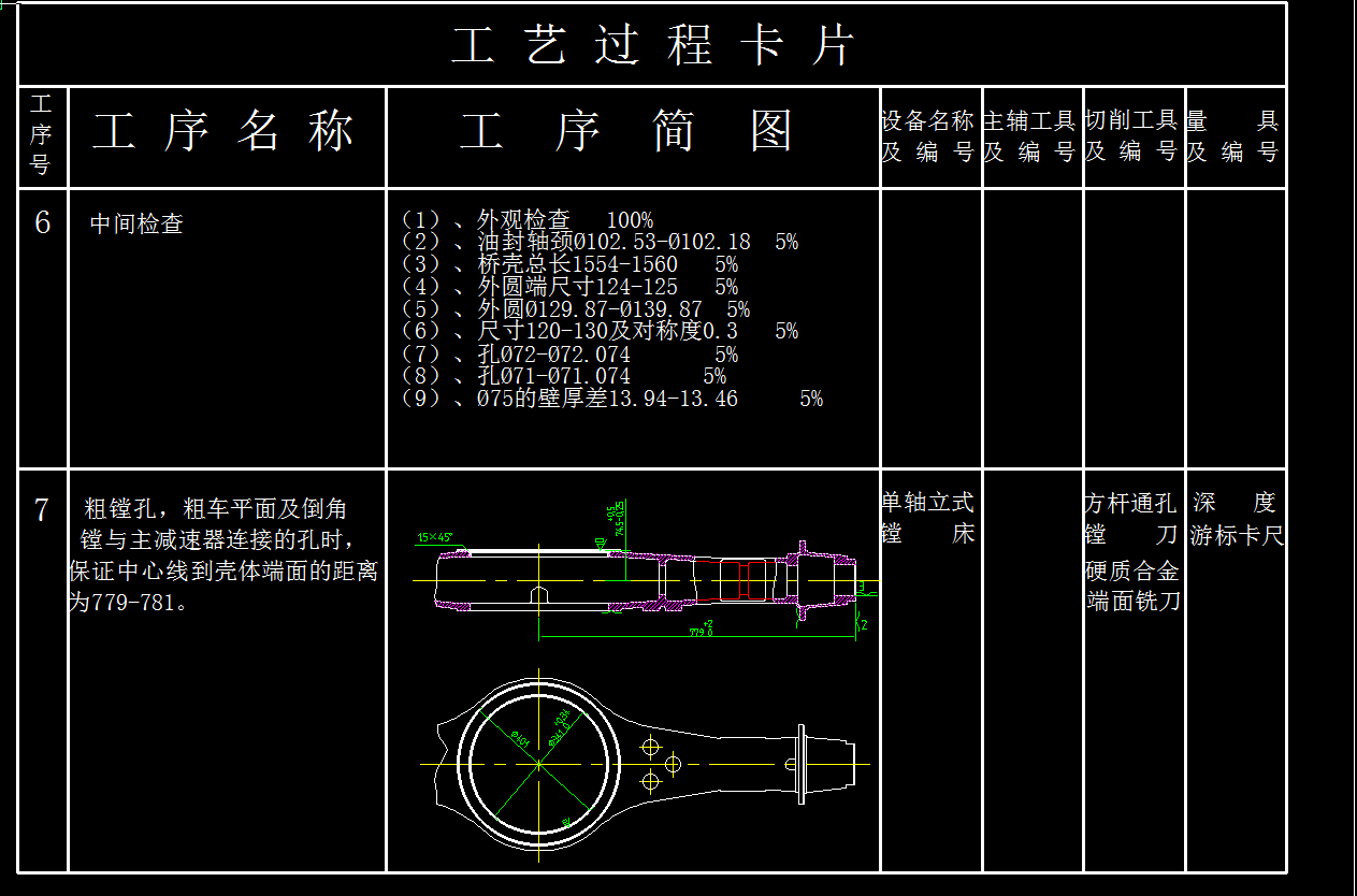 0021-汽车后桥壳体加工工艺及夹具设计(两套夹具)