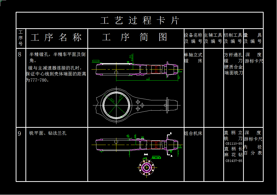 0021-汽车后桥壳体加工工艺及夹具设计(两套夹具)