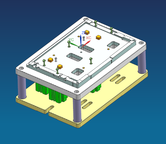 键盘外壳铣外形CNC治具模型