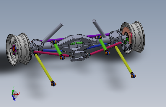 赛车全浮动后桥车桥结构3D图纸 Solidworks设计 附STEP