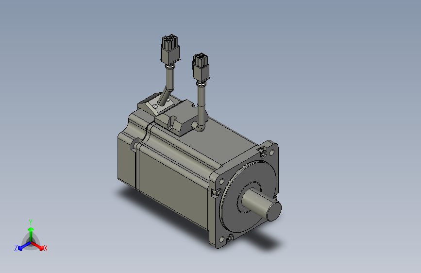 松下电机3d模型MHMD200~750W伺服电机