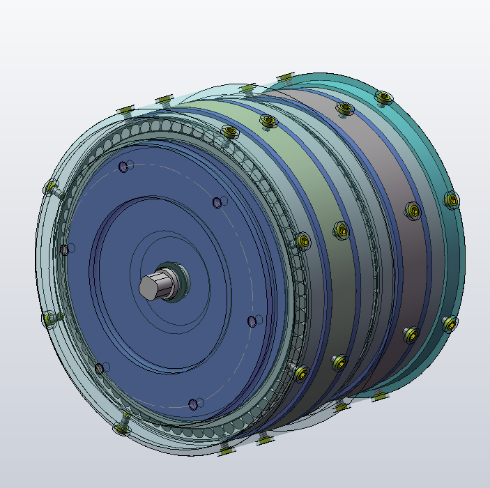 二级行星齿轮减速器+cad+仿真视频 正面视图