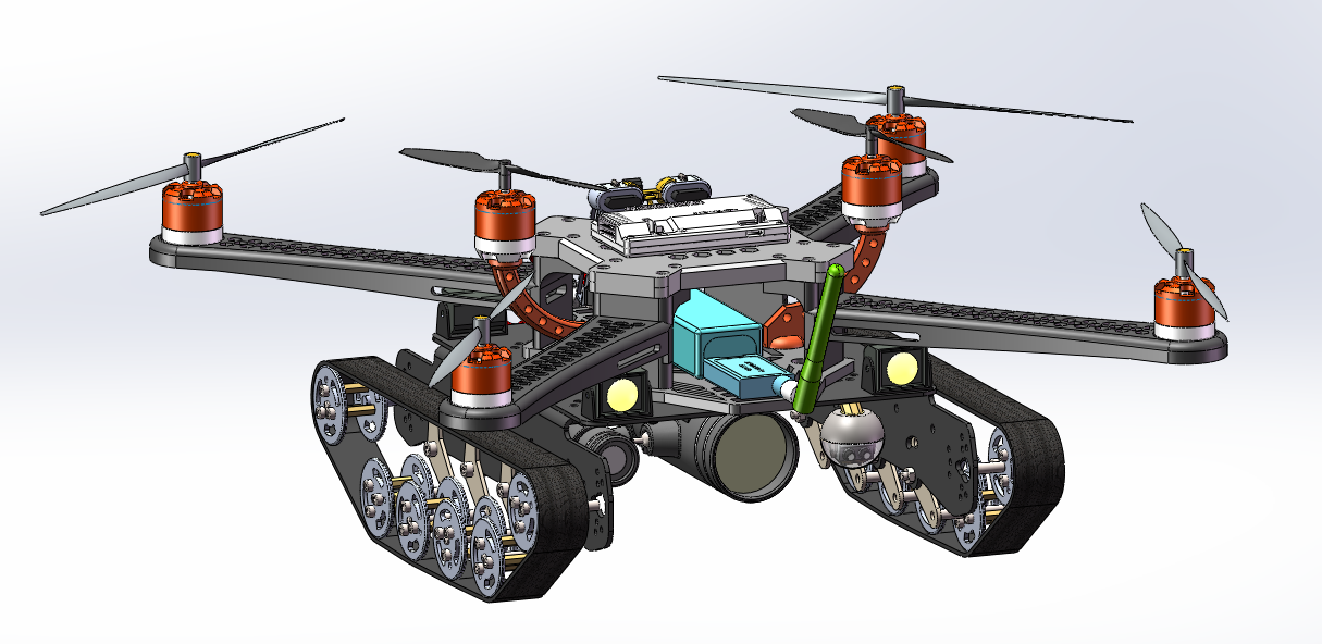 空陆两栖履带旋翼飞行器+说明书