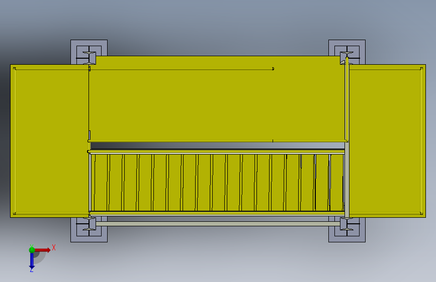 emergency-stair紧急逃生钢结构楼梯3D图纸+Solidworks设计 俯视图