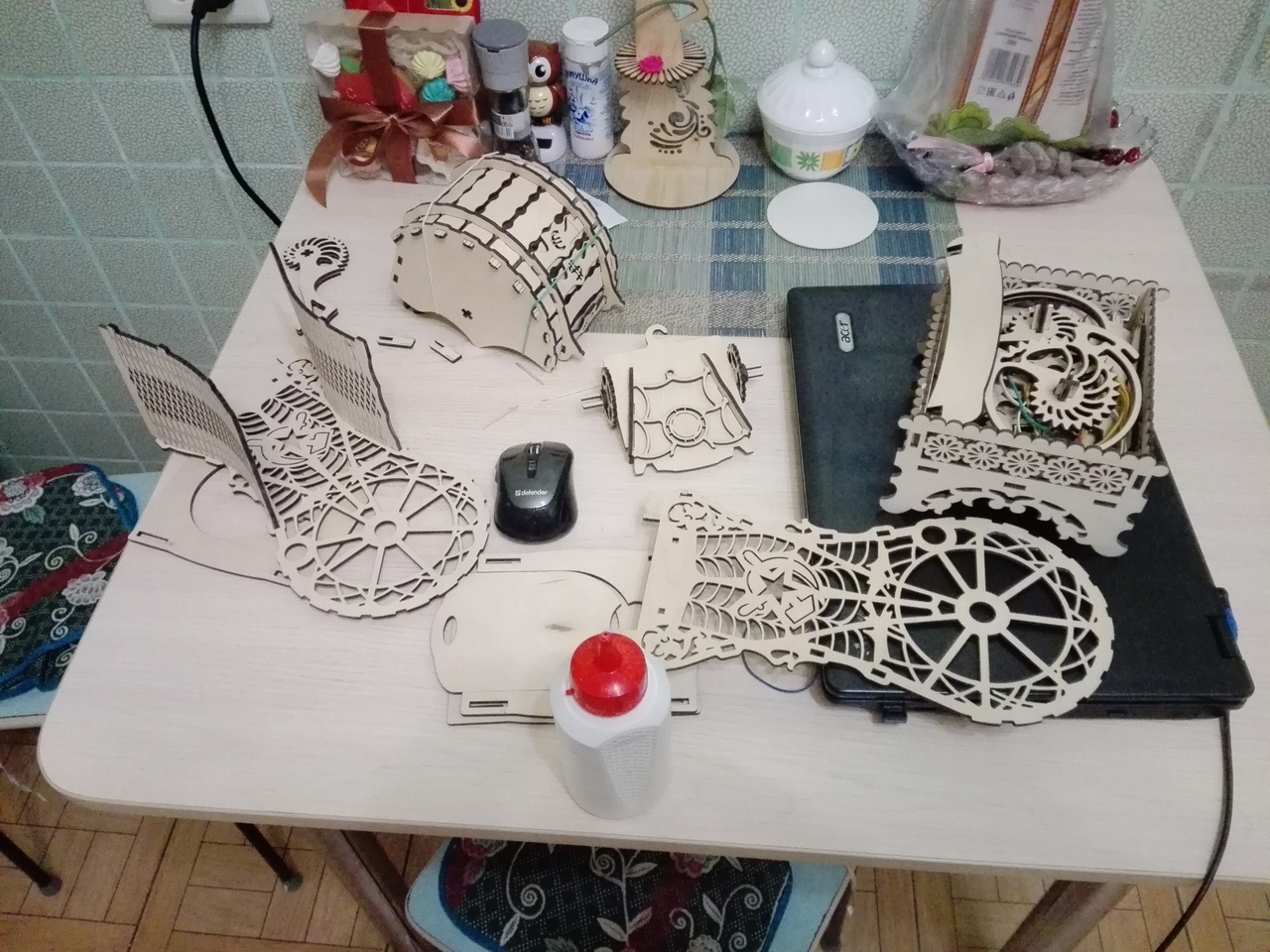 齿轮存钱罐(附细节图) 激光切割图纸