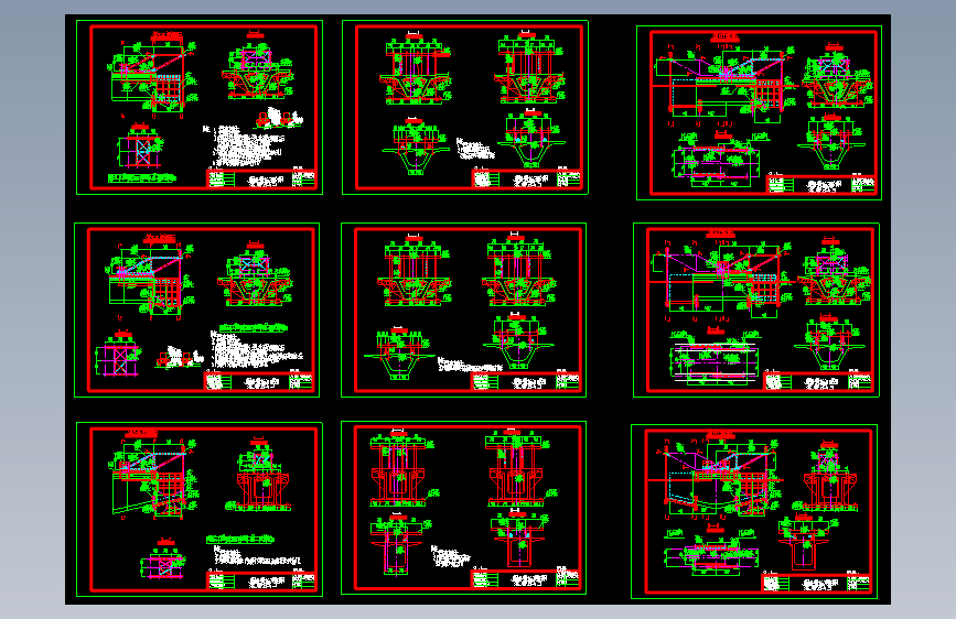 菱形挂篮全套设计图纸_AutoCAD 2000_模型图纸下载 – 懒石网