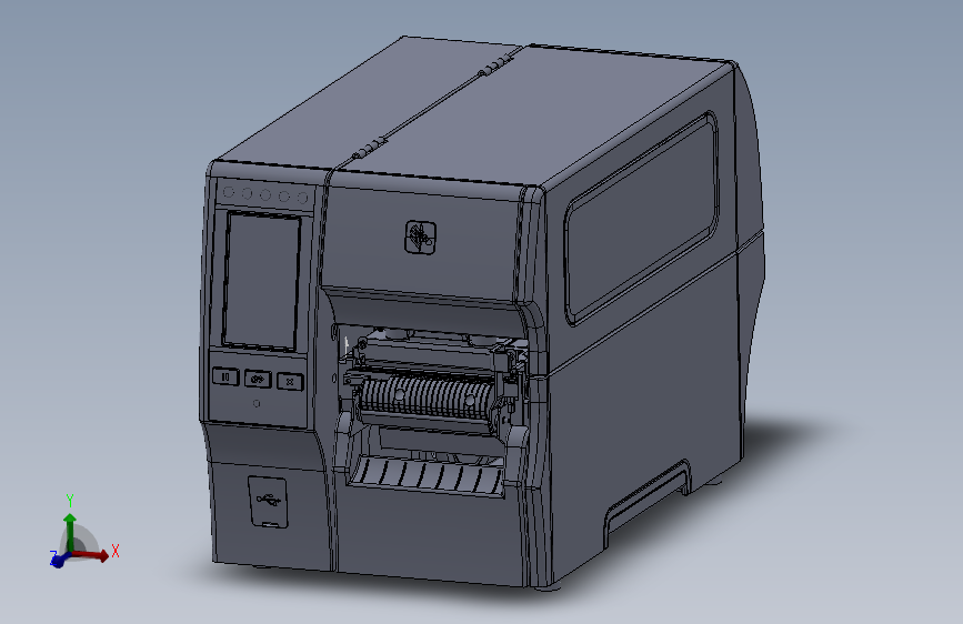 Z0171-斑马打印机ZT411三维Creo4.0无参