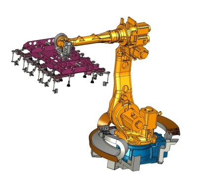 Z0407-码垛抓取机器人模型设计三维Step