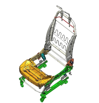 Z0461-汽车座椅骨架三维Step