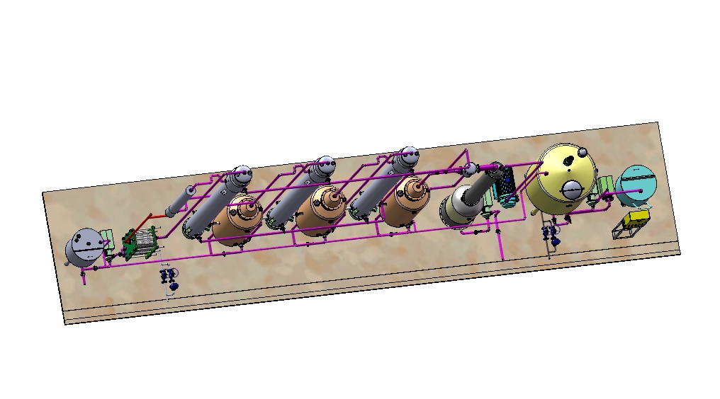 Z0492-三效降膜3D图三维SW2014带参