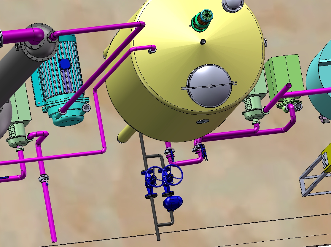 Z0492-三效降膜3D图三维SW2014带参