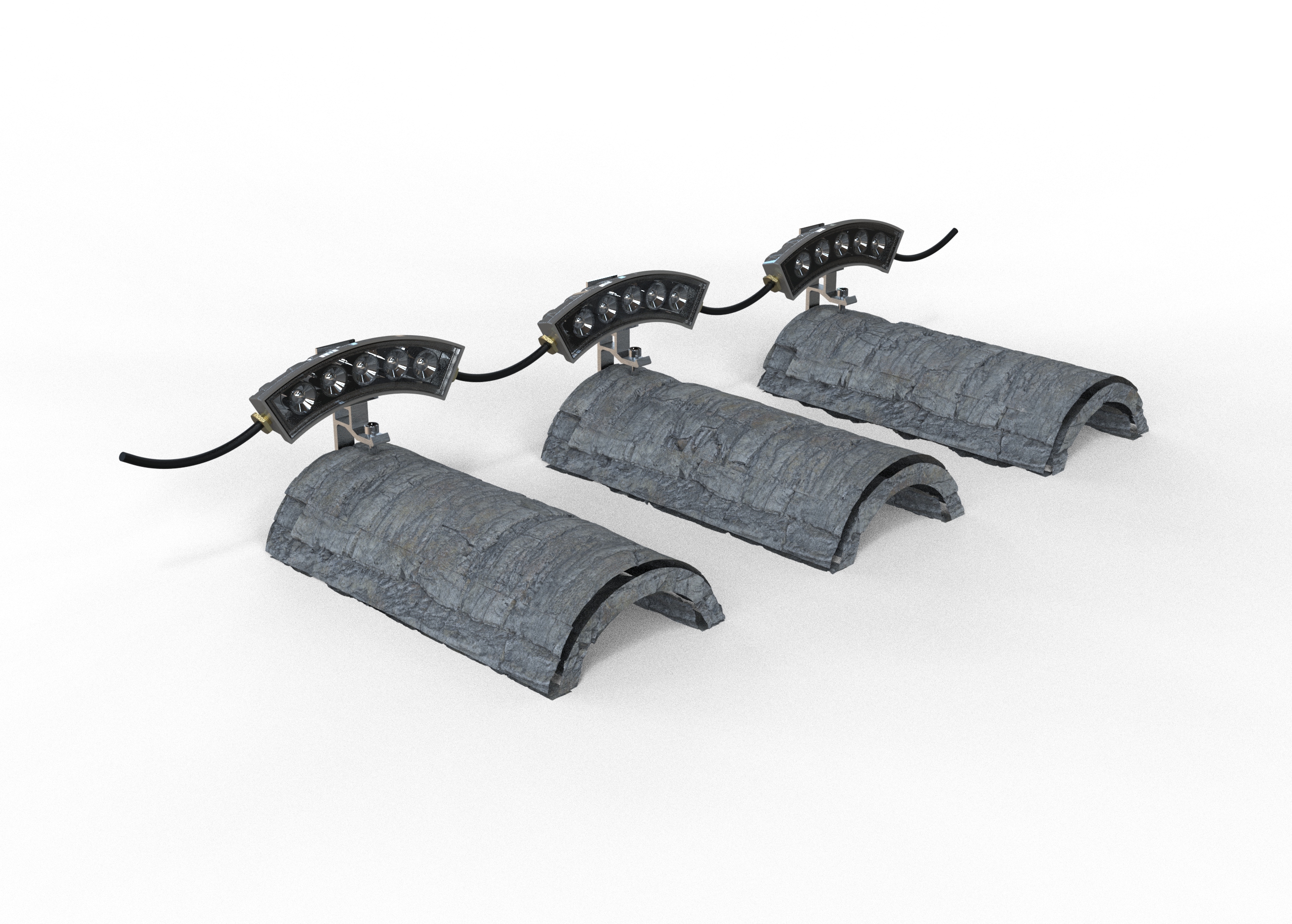 Z0602-新款瓦片灯(瓦楞灯)三维SW2016无参