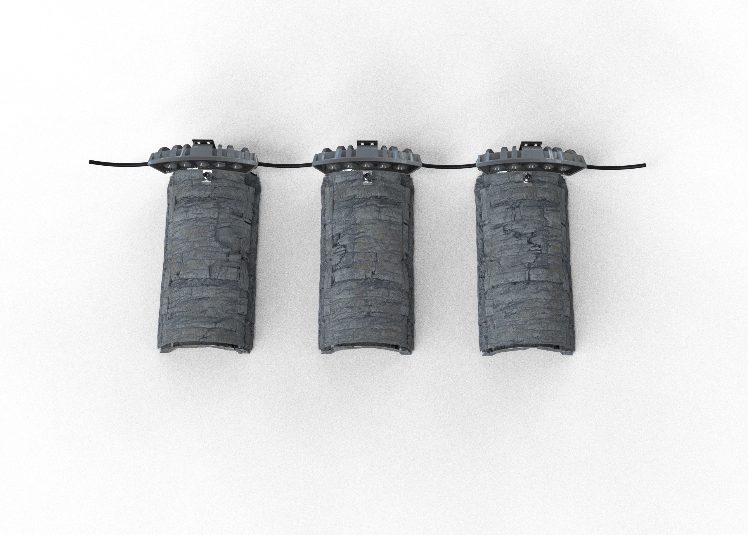 Z0602-新款瓦片灯(瓦楞灯)三维SW2016无参