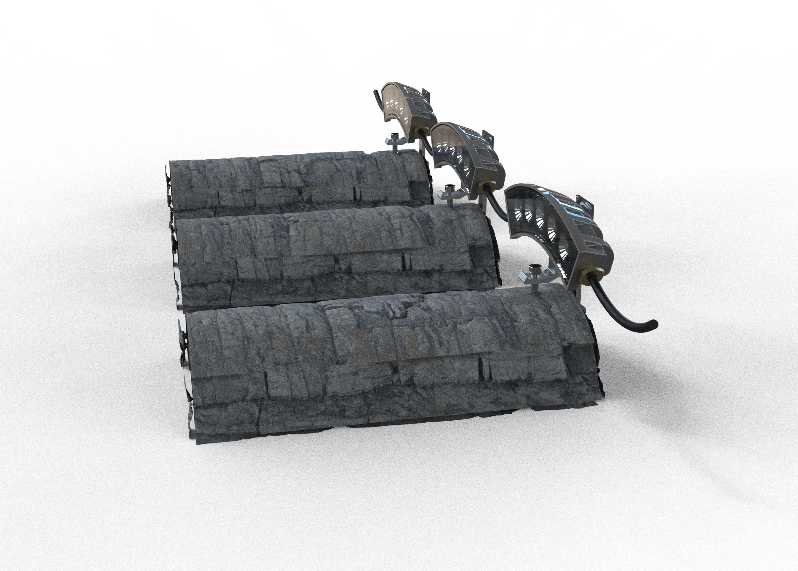 Z0602-新款瓦片灯(瓦楞灯)三维SW2016无参