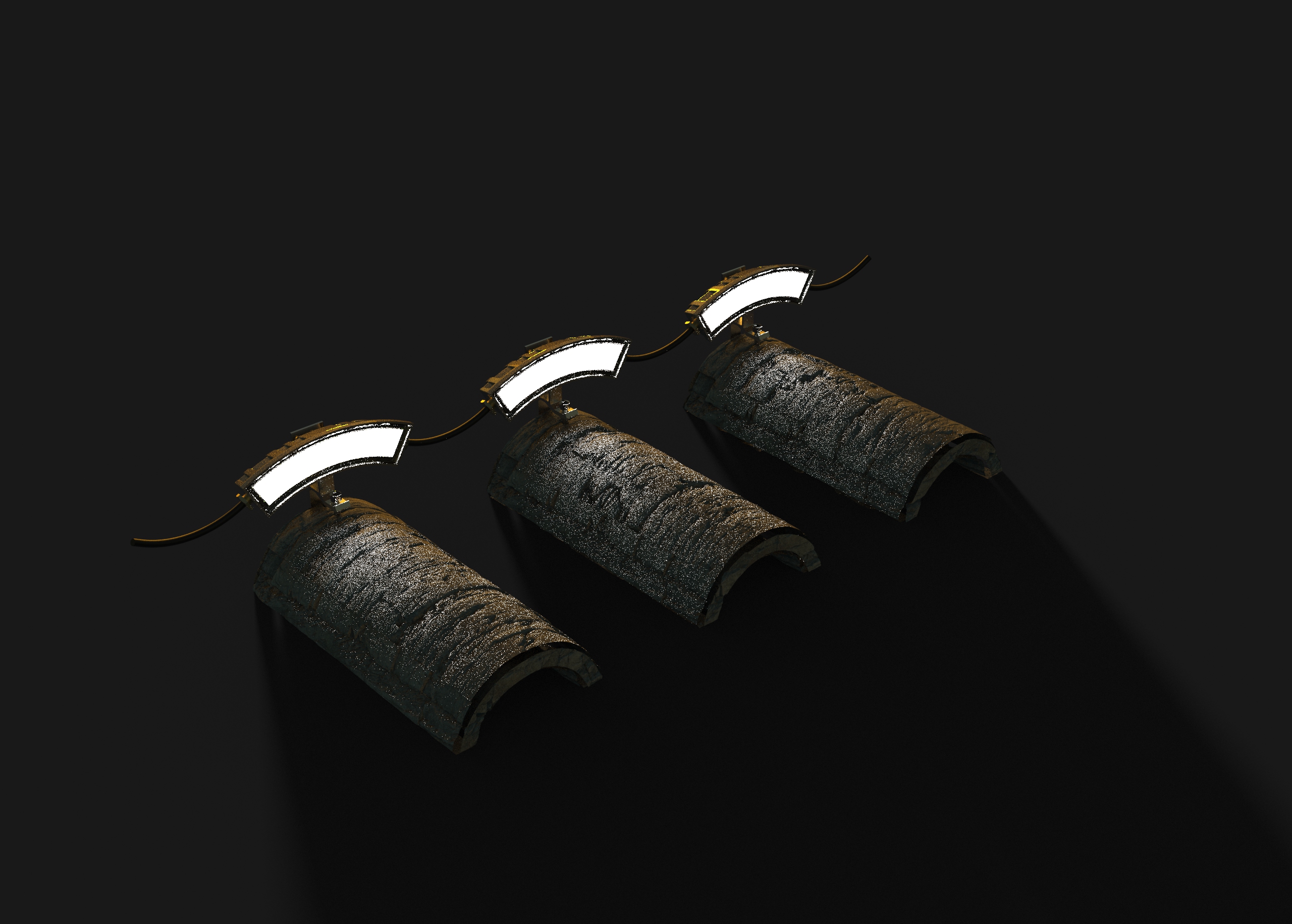 Z0602-新款瓦片灯(瓦楞灯)三维SW2016无参