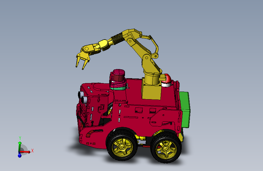 Z0656-智能作业小车模型三维SW2020无参