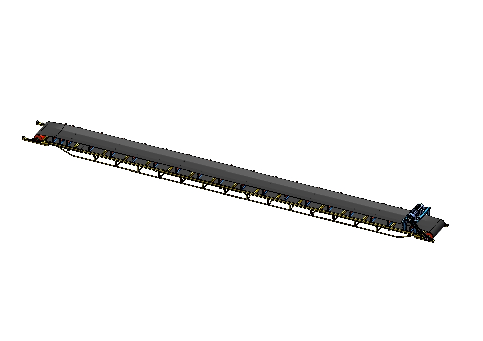 Z0689-1米X18米矿用皮带输送机三维SW2020带参