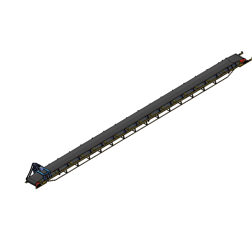 Z0689-1米X18米矿用皮带输送机三维SW2020带参