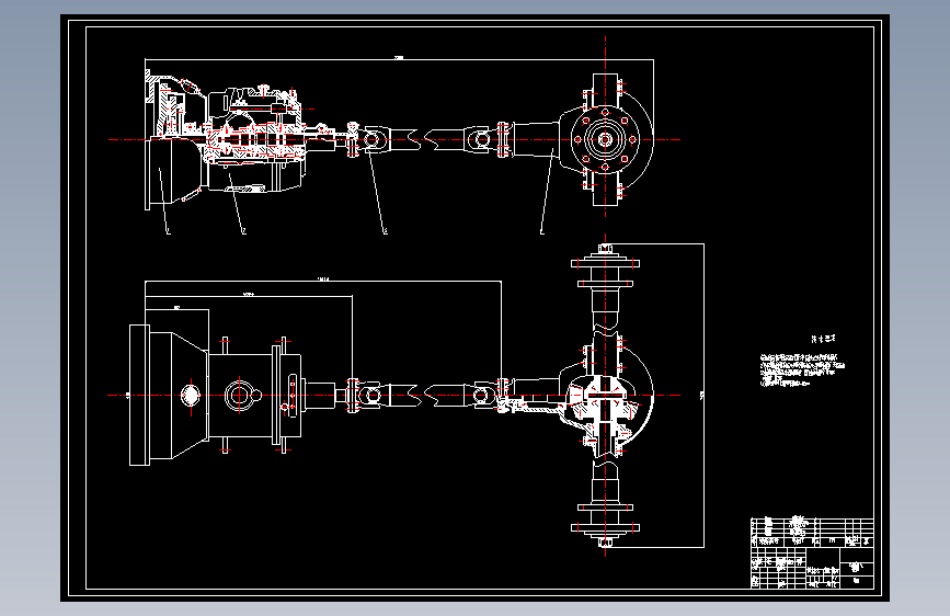 Z0858-汽车传动系统设计图+CAD+说明书==352576=180