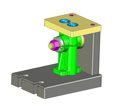 Z0855-气门遥感支座钻Φ13夹具设计三维UG10.0带参+CAD+说明书==873108=200