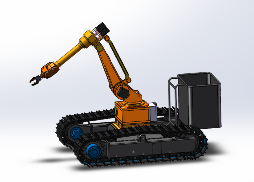 Z0829-履带式垃圾清理车三维SW2016带参+CAD+说明书