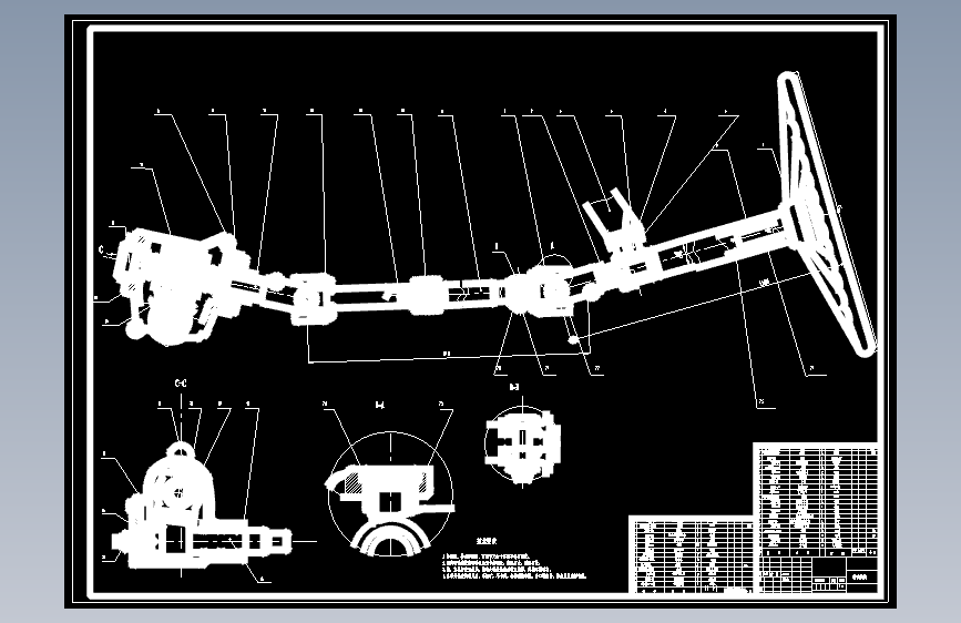 Z0753-单排栏板载货汽车转向系统设计+CAD+说明书==1312886=200