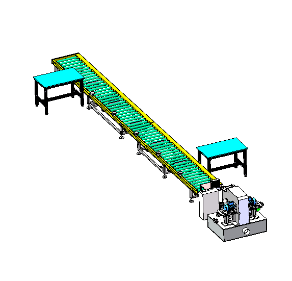 三合板自动压合成型生产线3D数模图纸+Solidworks17设计