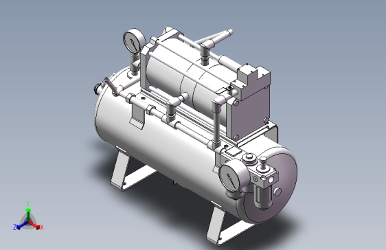 空压机模型3D图纸+Solidworks16设计