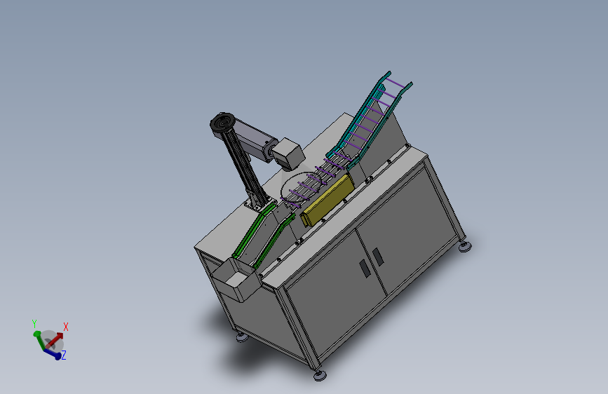 离心管激光打标机3D数模图纸+Solidworks18设计