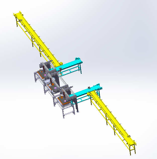 全自动粘胶生产线设备3D数模图纸+Solidworks17设计