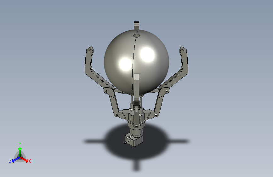 拾球夹持器结构3D图纸+STEP格式