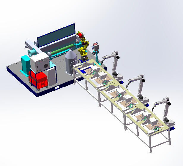 智能不锈钢焊接生产线3D数模图纸 Solidworks17设计