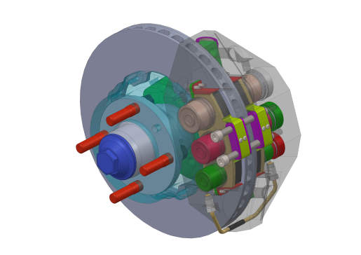 Lada铝制前轮毂和通风制动器3D数模图纸+Solidworks设计+附STEP