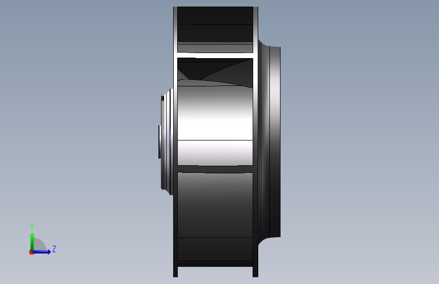 离心风机C22599-VxHBLP(3D模型) 左侧视图