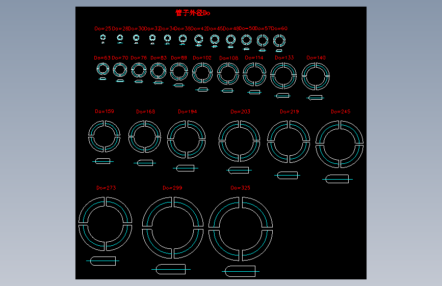 JB／ZQ 4469-86 弯头（5Do）_AutoCAD_模型图纸下载 – 懒石网