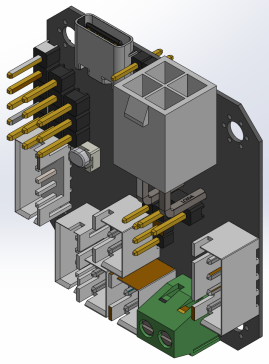 035-电路板PCB-BB42 V1.1_2 的简化 3d 模型。BTT   SW  STEP