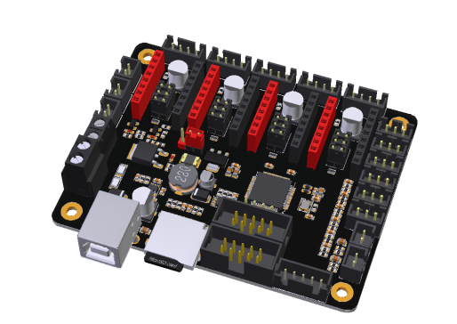 041-电路板PCB-BIGTREETECH SKR MINI V1.1控制板3D模型  STEP