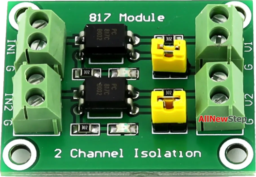 100-电路板PCB-PC817 双通道光电耦合器模块  STEP