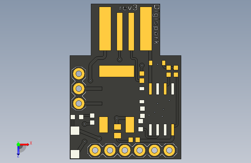061-电路板PCB-digispark attiny 85 STEP_PROE*CREO 8.0_模型图纸下载 – 懒石网