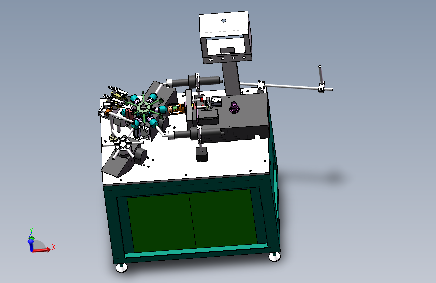 全自动六轴空心音圈绕线机3D数模图纸+Solidworks设计