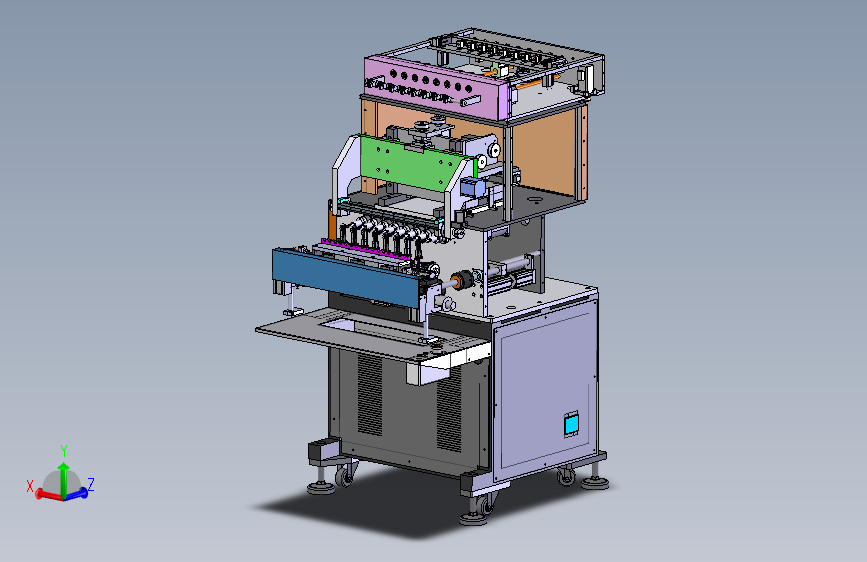 八轴全自动绕线机3D数模图纸+Solidworks设计