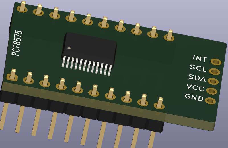 102-电路板PCB-PCF8575分线板简化  STEP
