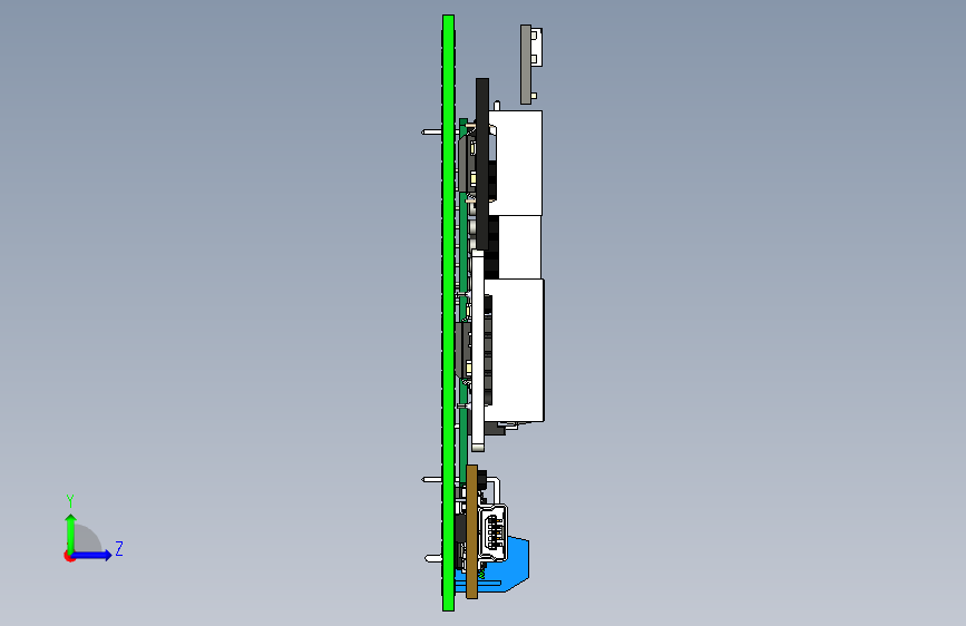 124-电路板PCB-SIMHUB_Arduino_LED 显示屏,带 4 个功能 STEP 左侧视图