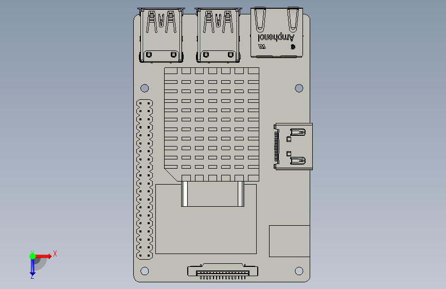 153-电路板PCB-主板 Asus Tinker Board 2_2G STEP 俯视图