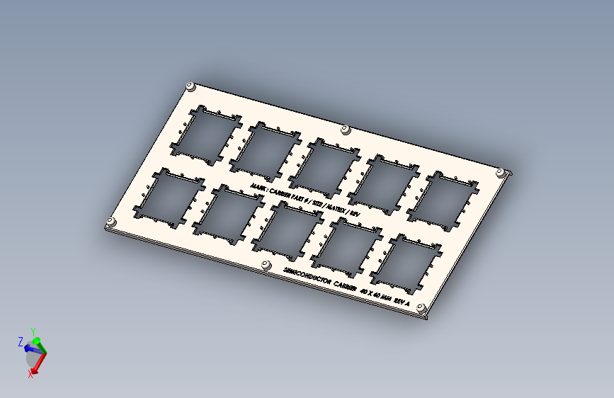 157-电路板PCB-半导体载体 40 x 40 MM REVA（2 x 5 矩阵）  SW  STEP