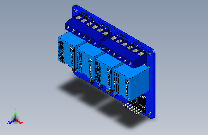 209-电路板PCB-继电器模块 4 线 5v  STEP